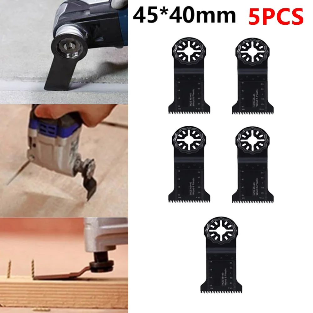 5Pcs Multi-Function Precision Saw Blade 45*40mm High Carbon Steel Oscillating Tool Accessories For Cutting Soft Metal Wood