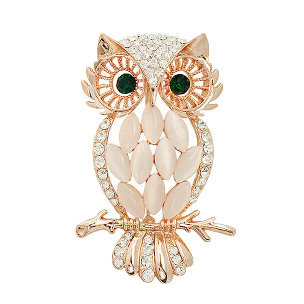 

Vintage Owl Crystal Brooches Gold Color Animal Brooch Pins Women Bird Party Casual Brooch Pins Fashion Jewelry Crystal Gift