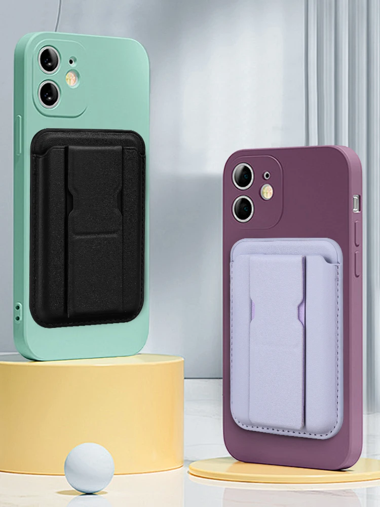 Магнитный Чехол-кошелек Для iPhone 14/13/12 Pro Max Совместимый С MagSafe Держатель Карт Со