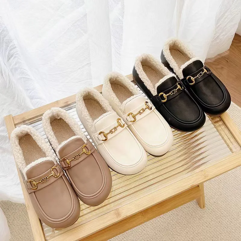 Купи 2022 New Shoes for Women Retro Fashion Slip-on Soft Leather PU Shoes British Style Korean Version Loafers female Flats Shoes за 2,485 рублей в магазине AliExpress