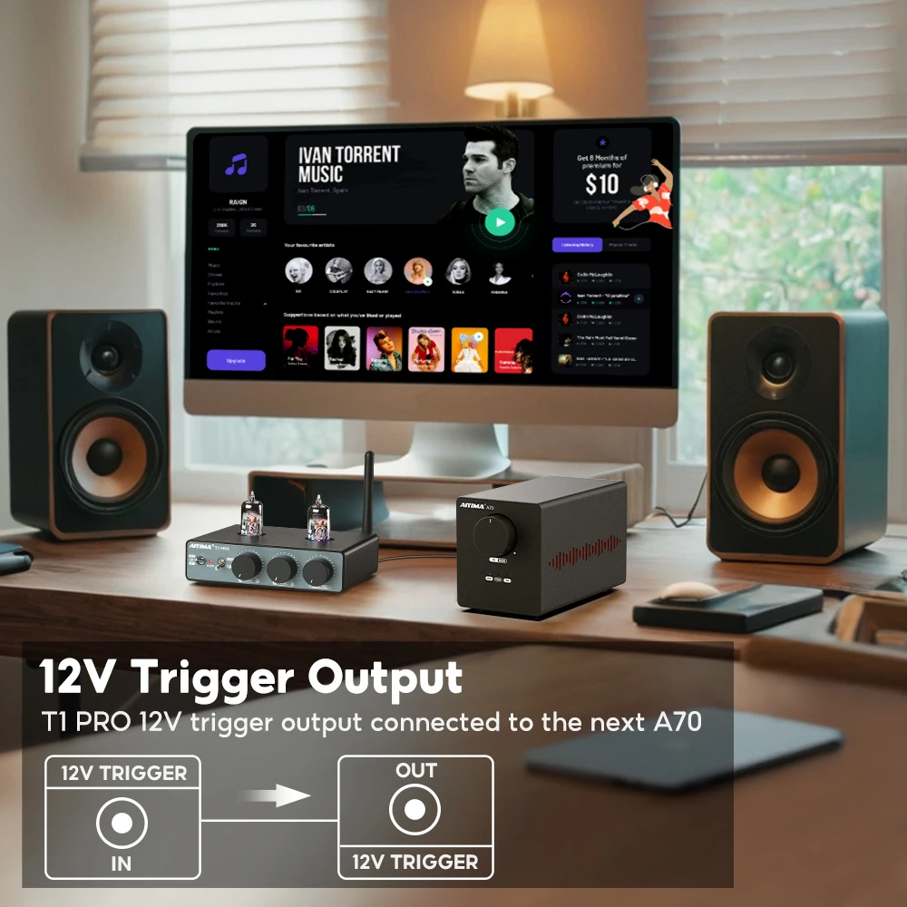Предусилитель AIYIMA T1 PRO BT 5 1 QCC3040