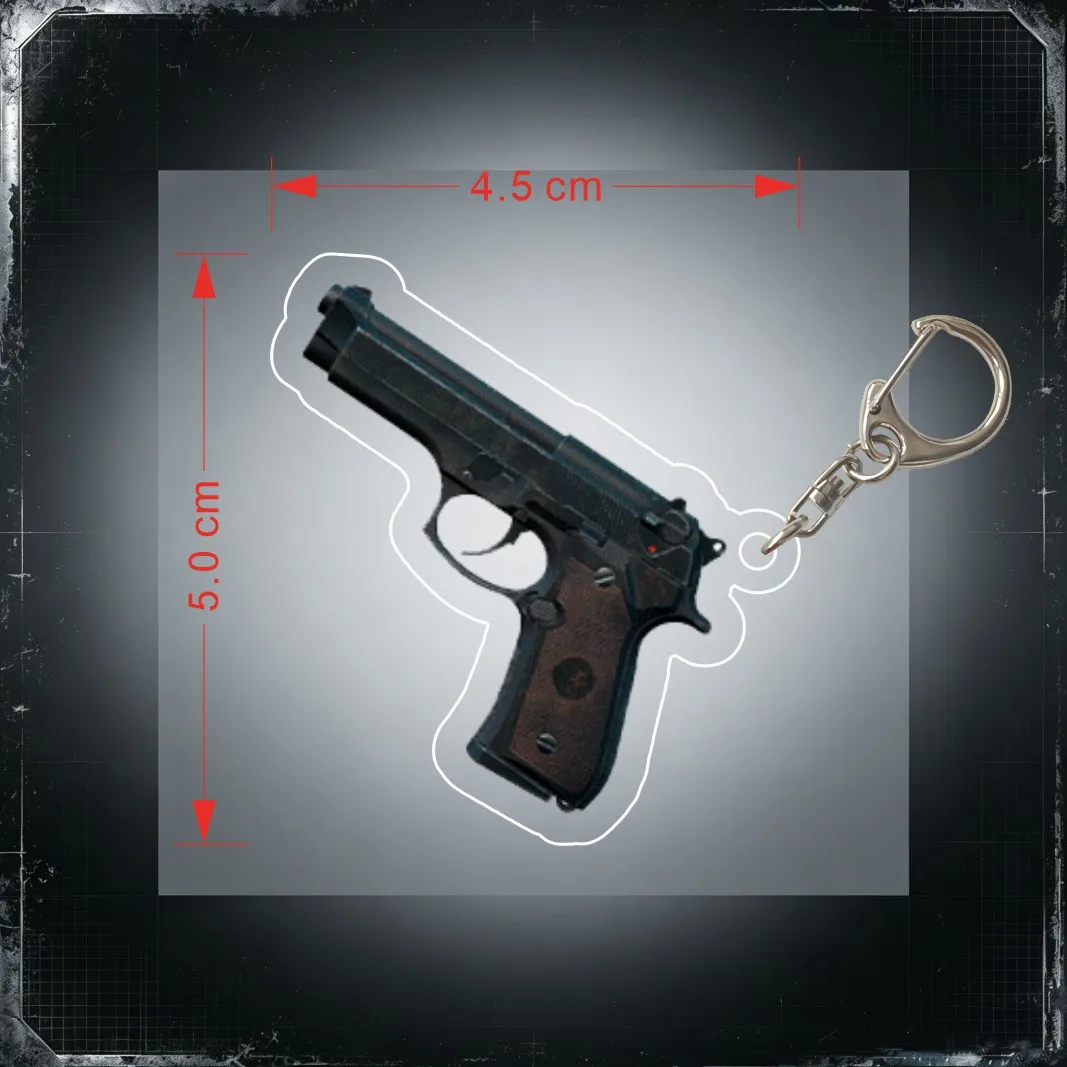 Фото Брелок из акрила с элементами игры PUBG: модели UMP45, AWM, AKM, M416, Kar98K, сковорода. Подвеска для сумки. Коллекционный подарок для фанатов игры. №3