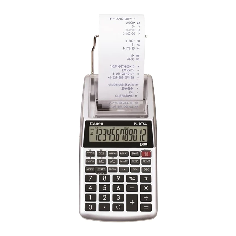 

Small Desktop Printing Calculator Monochrome Printing Calculator P1 Printing Calculator Battery And Dc Dual-purpose Office Suppl