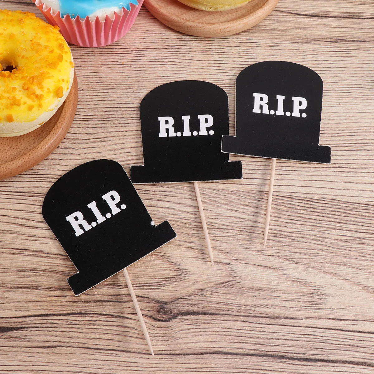 10 шт. Хэллоуин привидение кладбище Рип зубочистка украшение для торта топперы