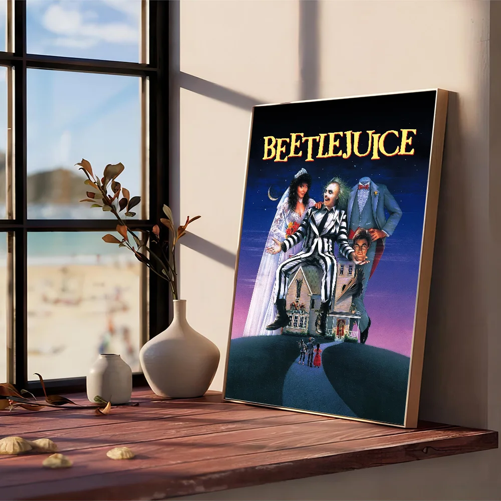 Classic Horror Movie B-Beetlejuices Good Quality Prints And Posters Vintage Room Home Bar Cafe Decor Aesthetic Art Wall Painting