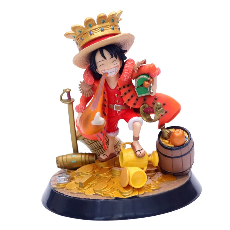 

18cm One Piece Manga Treasure Luffy Eating Meat Action Figure Anime Figure Statue PVC Cartoon Figurine Model Toys Children Gift