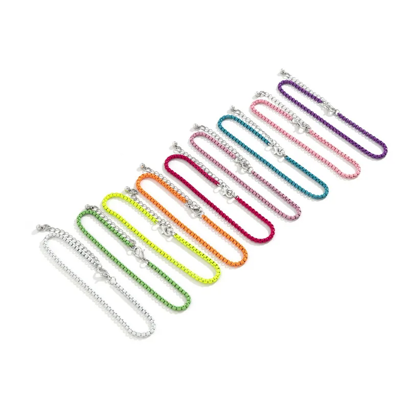 Женский ножной браслет ZOSHI летняя цепочка для ног из железа разных цветов