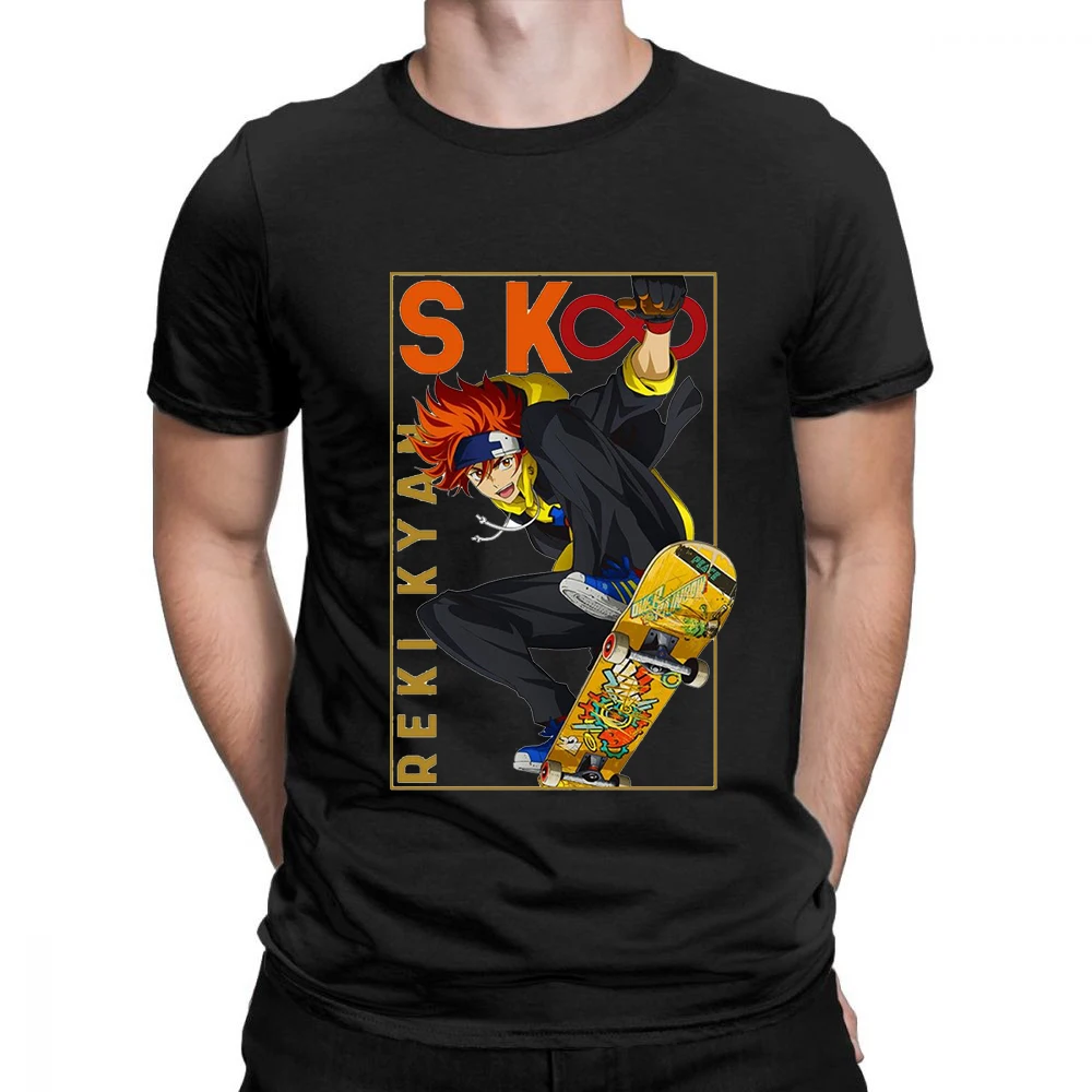 

Новинка, летняя аниме футболка SK8 с неограниченным принтом, модная мультяшная одежда с короткими рукавами