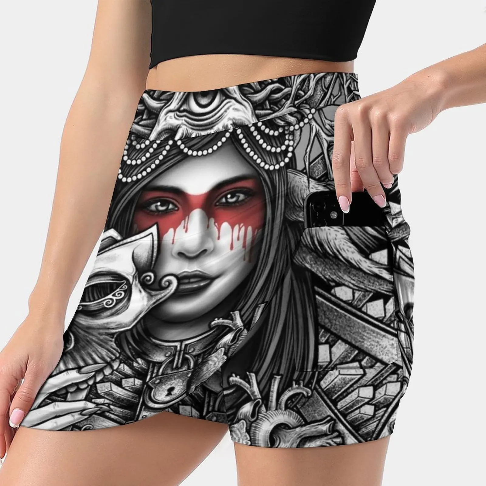 

Женская Спортивная юбка Winya No. 55, юбка с карманами, модная юбка в Корейском стиле, юбки 4Xl, женские юбки с природой, страхом, жестокими глазами