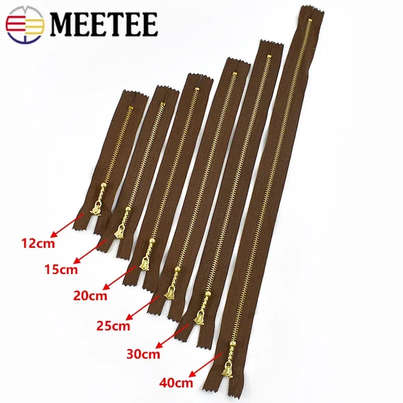 5 шт. Meetee 3 # Швейные металлические молнии 15/20/30/40 см сумка закрытая молния