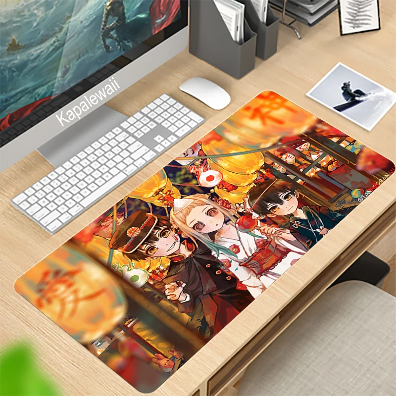 

Hanako Kun Gaming Mousepad DOTA LOGO XXL Large Mouse Pad Locking Edge Rubber Laptop Computer Gamer Play keyboard Mouse Mats Pad