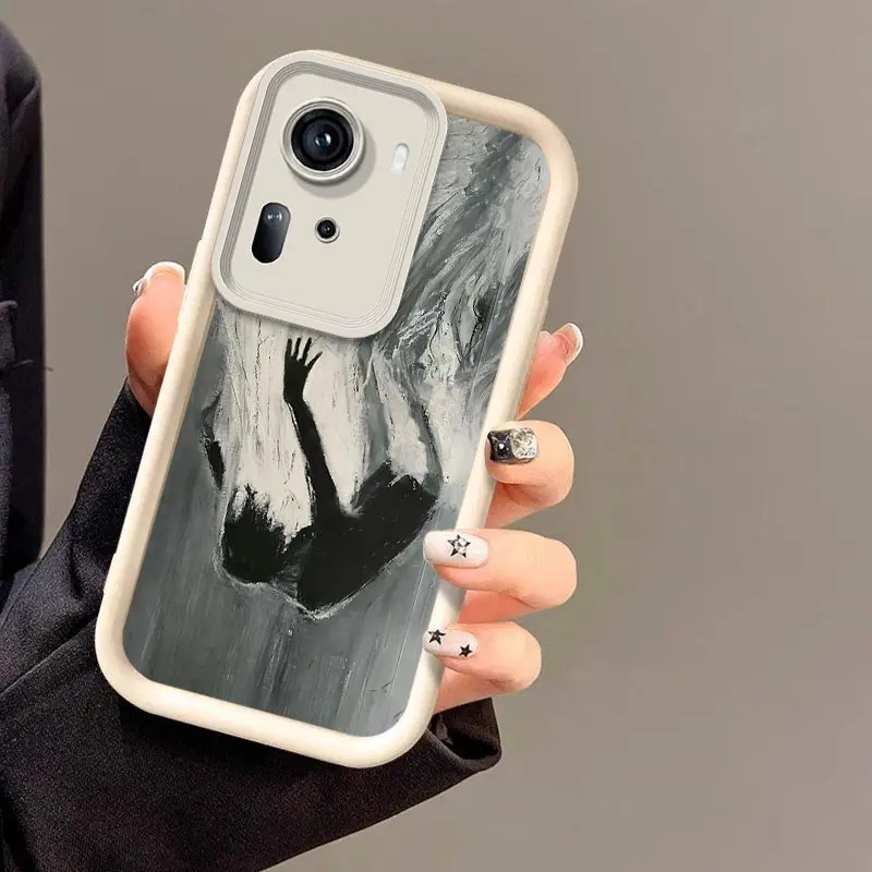 Reno11 масляная живопись Противоударная фотография для OPPO Reno 11Pro 10ProPlus 10 9 9Pro 8T 8 8Pro 8Lite