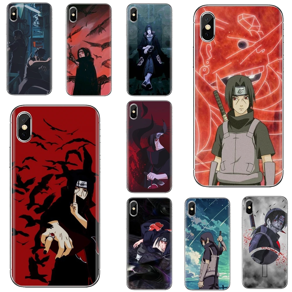 

For iPhone 10 11 12 13 Mini Pro 4S 5S SE 5C 6 6S 7 8 X XR XS Plus Max 2020 Naruto Shippuden Uchiha Itachi TPU Case Covers