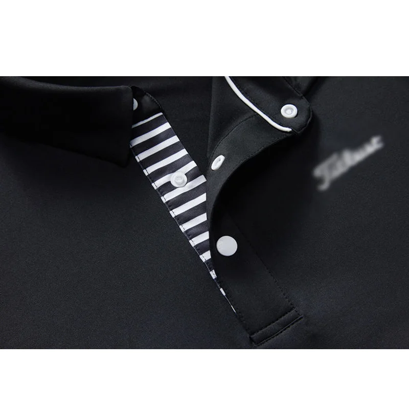 Summer Men's Golf Wear Shirts Quick-drying Breathable Polyester Spandex Short Sleeve Clothing Polo