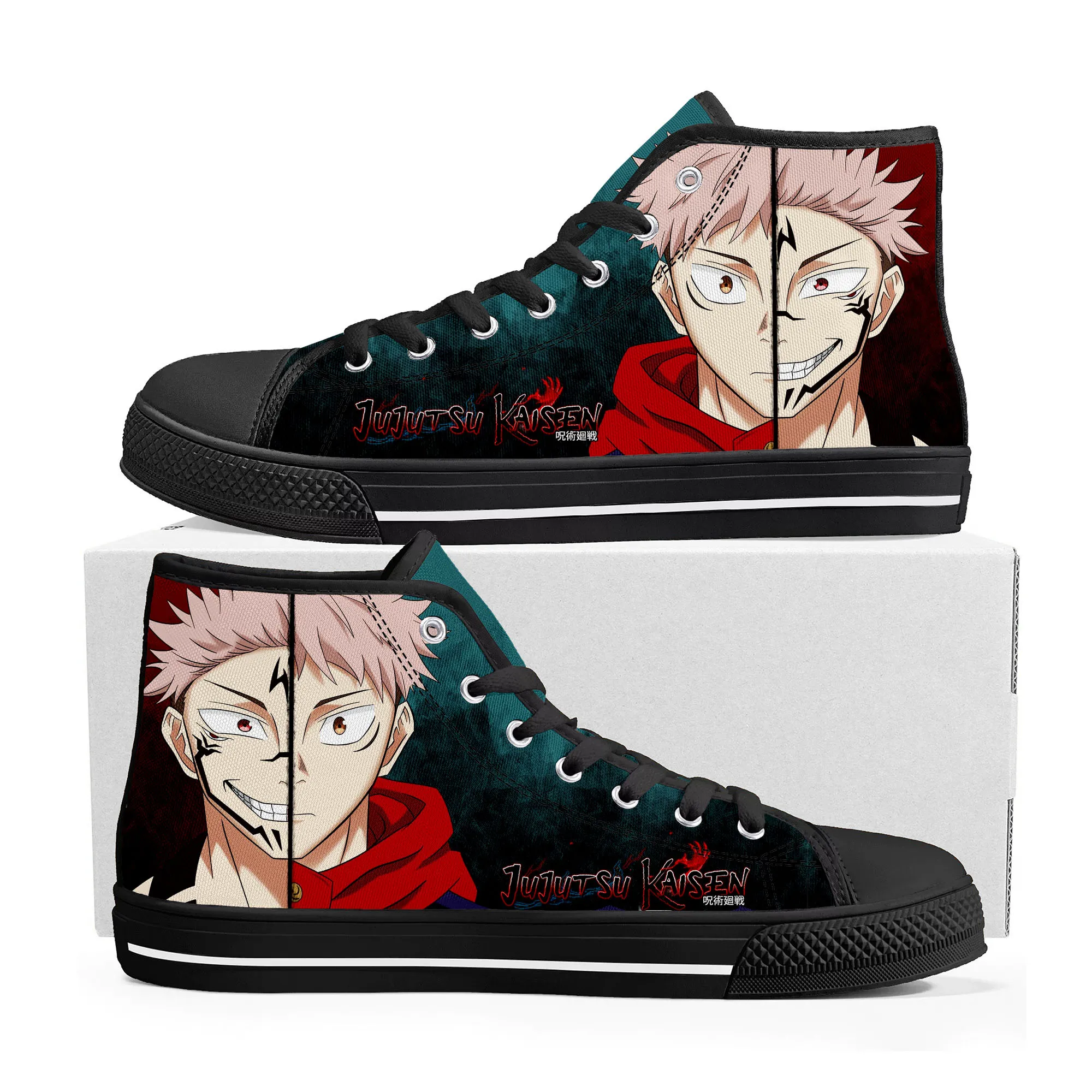 

Jujutsu Kaisen Itadori Yuji Sukuna High Top Sneakers Mens Womens Teenager High Quality Canvas Sneaker Casual Couple Shoes Shoe