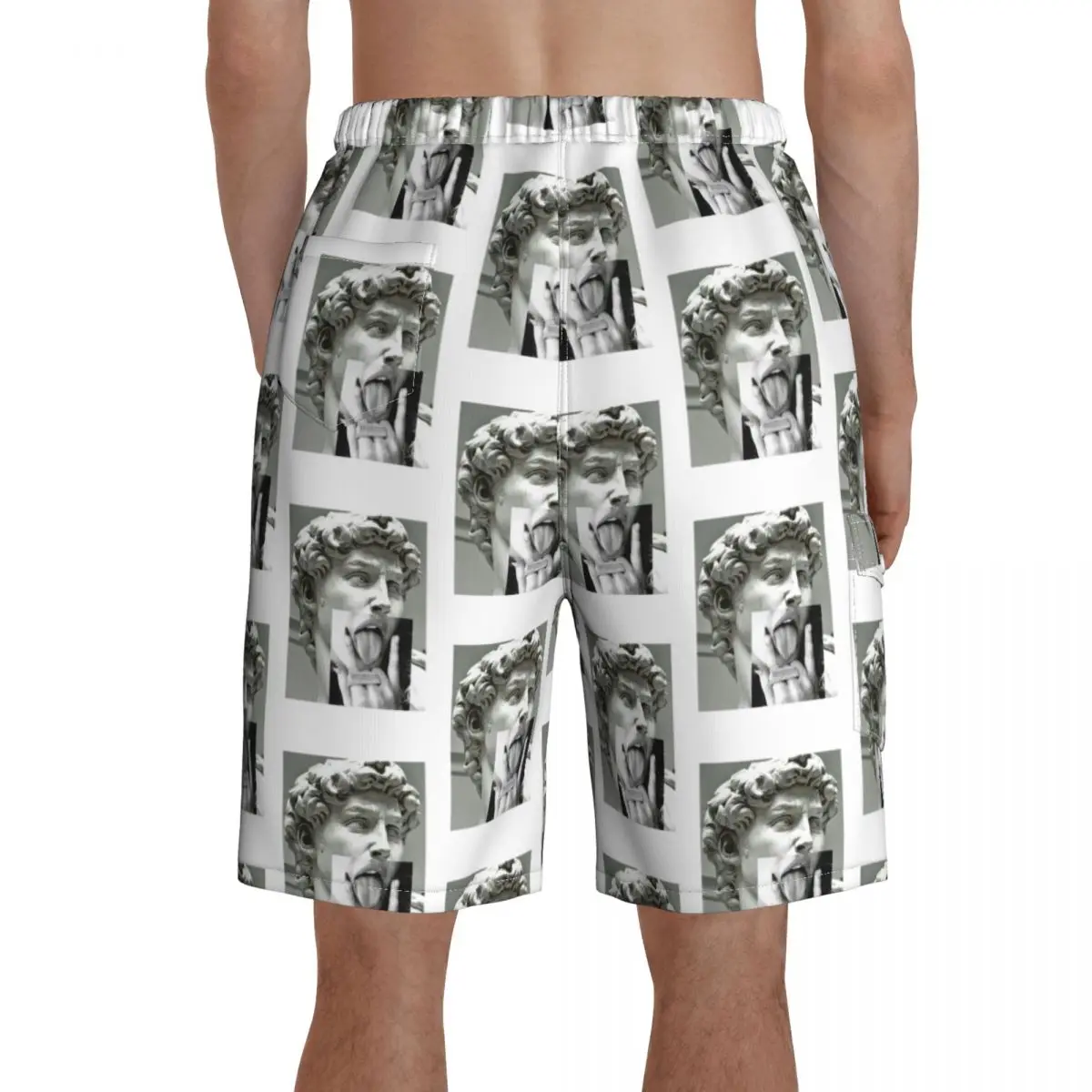 Michelangelo David Шорты для доски с язычком Статуя Пляжные шорты эластичной резинкой на