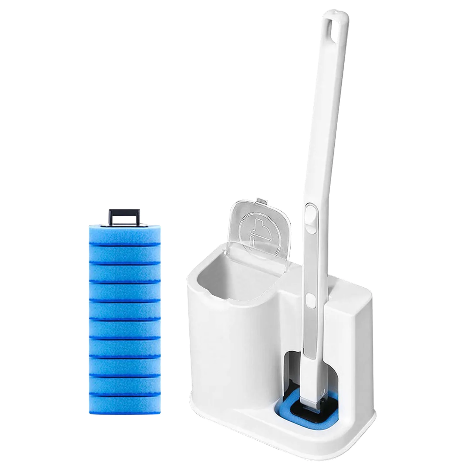 

Моющее средство для туалета, для дома, с держателем, 10 одноразовых сменных стержней, длинная ручка, прочный, мощный, нескользящий