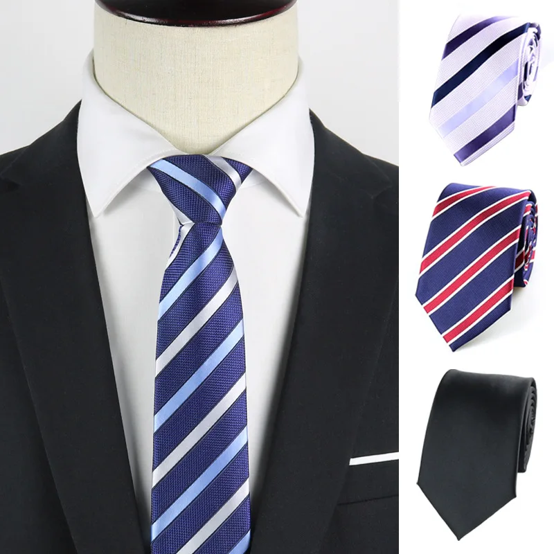 

Linbaiway Striped Polyester Neck Tie For Men Polyester Woven Necktie Jacquard Neckties Male Party Wedding Gravata Neck Ties