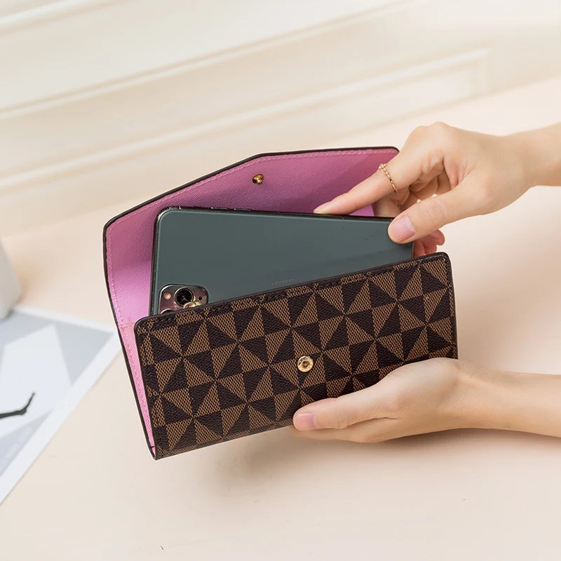 Long Wallets For Women Men Clutch Bags Purse 2022 New Luxury Leather Credit Card Holder Phone Coin Key Fashion Vintage Handbags