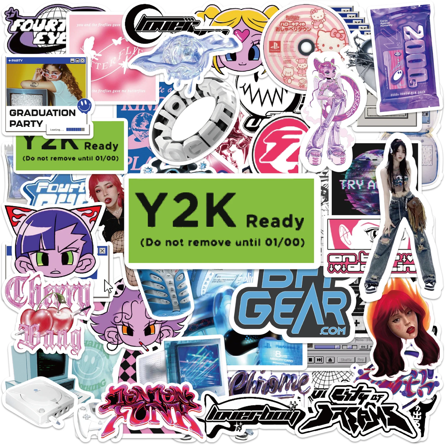 

10/50PCS VSCO Y2K Stickers Girls 90s Harajuku Style Vintage Stickers Decal Cute Aesthetic Decal Laptop Graffiti Suitcase Kid Toy