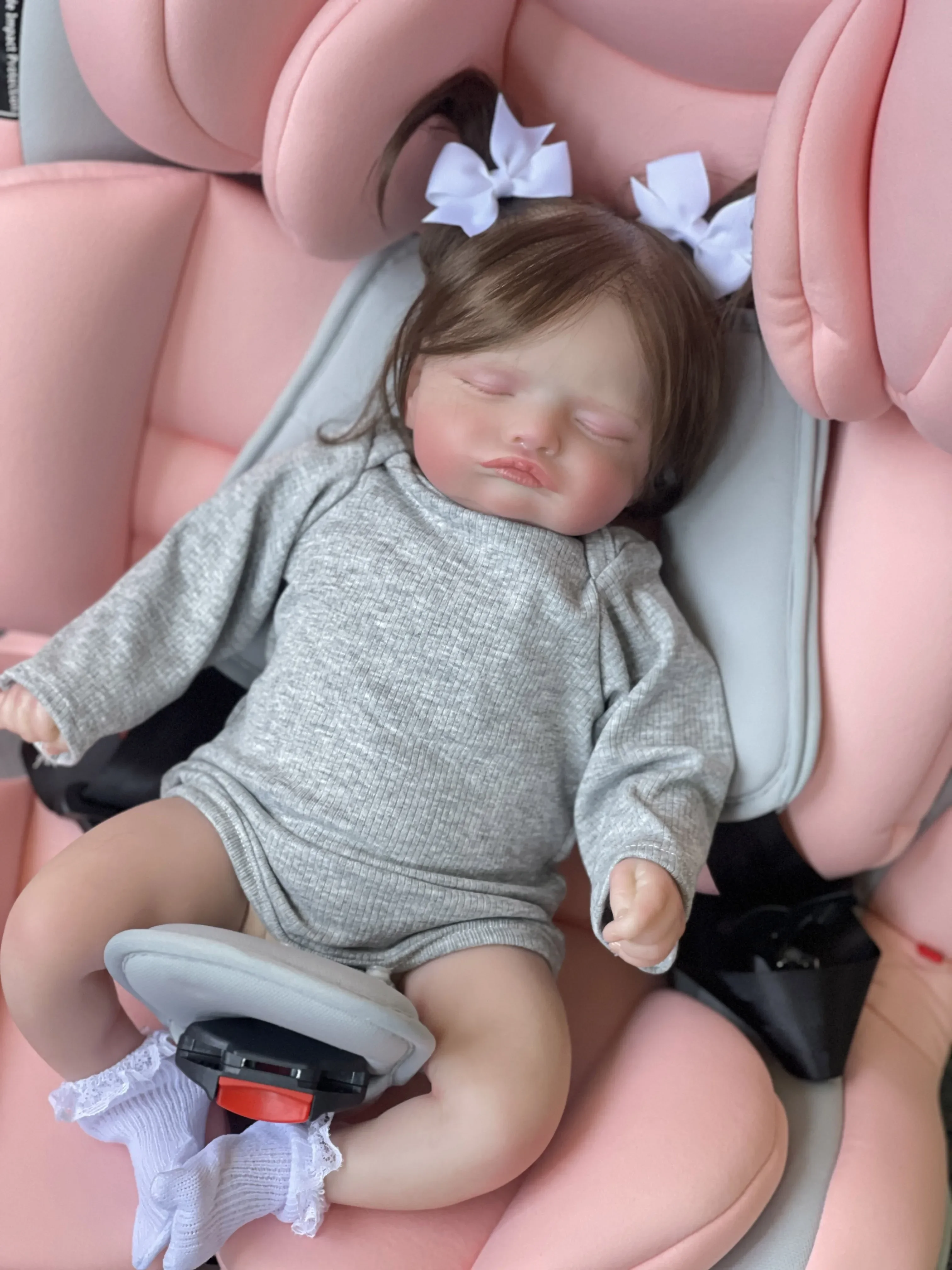 18-дюймовые куклы Rosalie Reborn ручной работы для новорожденных спящие волосы 3D-кожа с