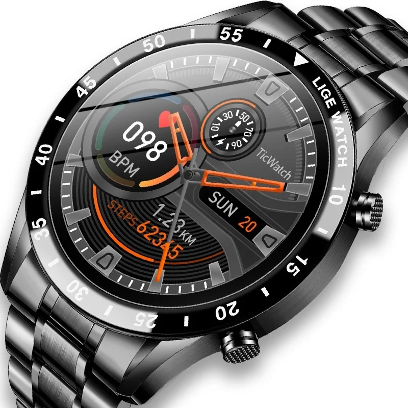 

Смарт-часы LIGE мужские с сенсорным экраном, водостойкие, IP67, Bluetooth