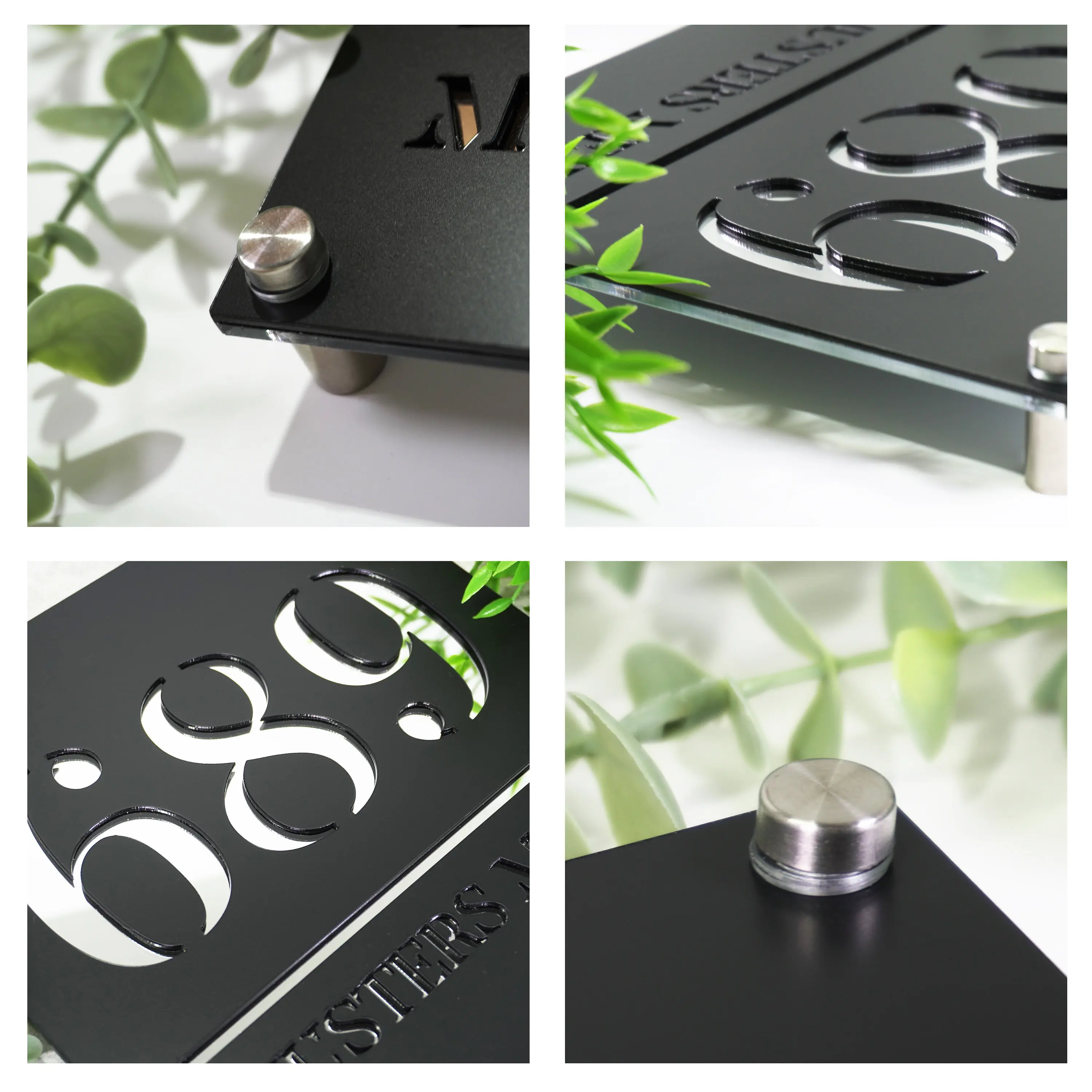 Высококачественная акриловая зеркальная табличка с названием жилых помещений