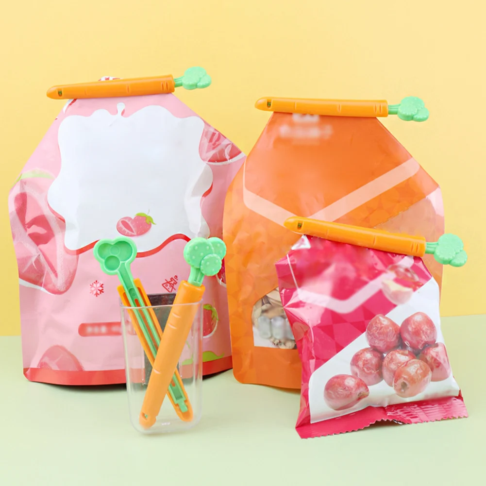 

Sealing Tongs Food Bag Closure Clip Cartoon Carrot Shape Moisture-Proof Clamp Fresh Keeping Sealing Clip Kitchen Accessories