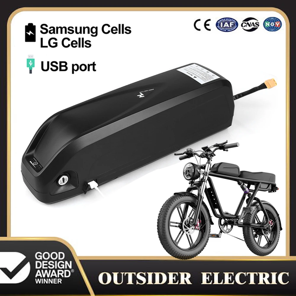 

Original Hailong Electric Bicycle 48v 36v 20ah 30ah Polly DP-9 40A BMS 18650 Battery 500W 750W 1000W Lithium Ion Battery