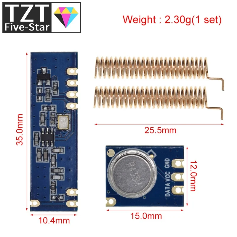 Набор беспроводных модулей TZT 433 МГц 100 метра
