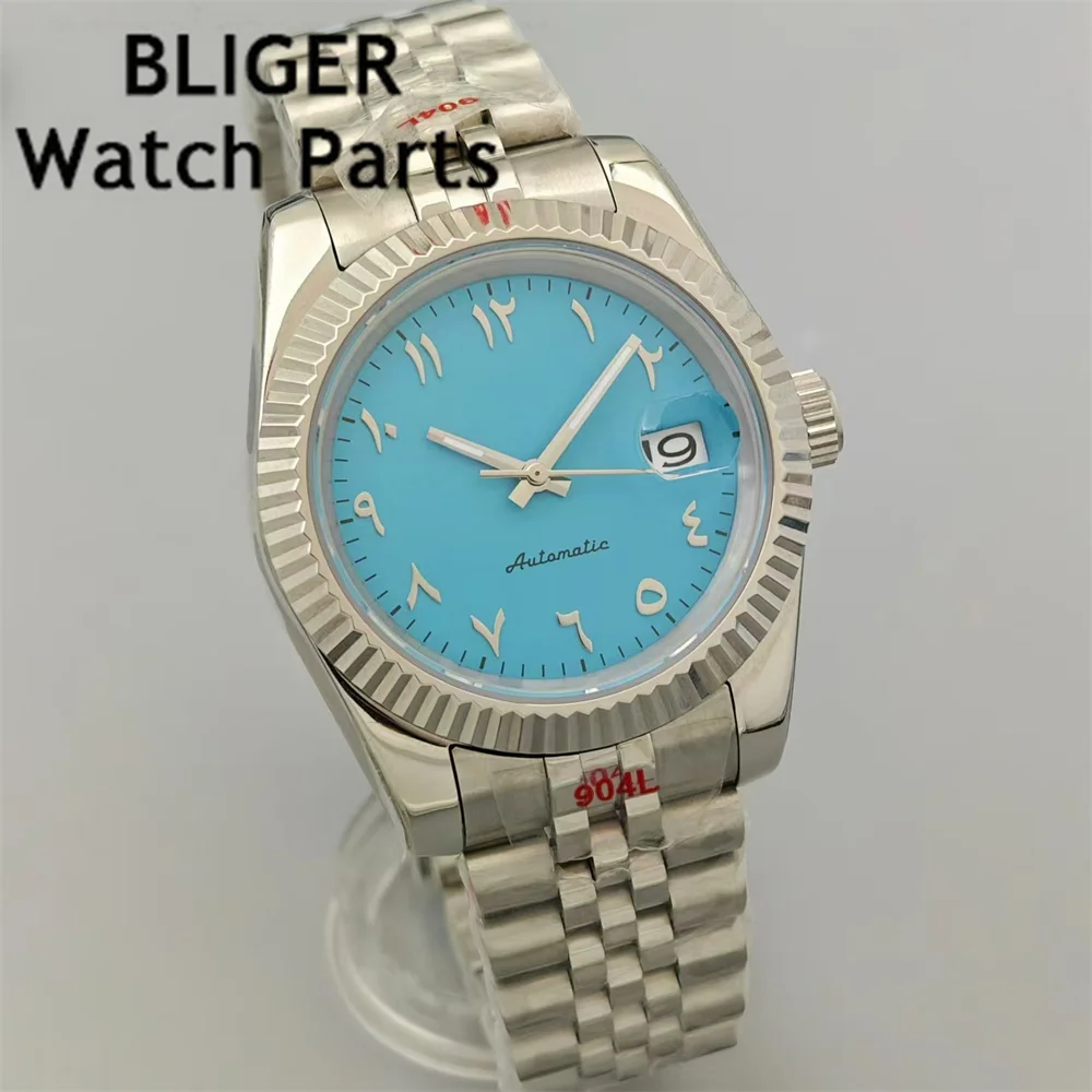 BLIGER 36 мм/39 мм мужские часы NH35 автоматические механические с арабскими буквами и