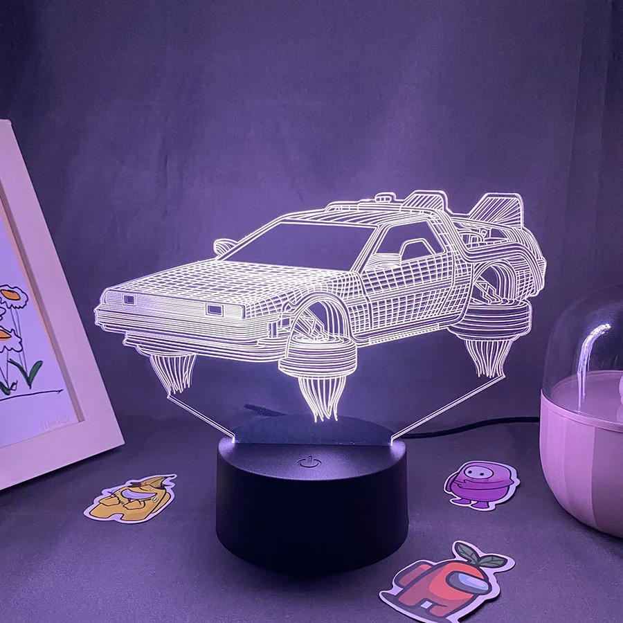 Автомобиль научной фантастики 3D иллюзия светодиодный ночсветильник уникальный