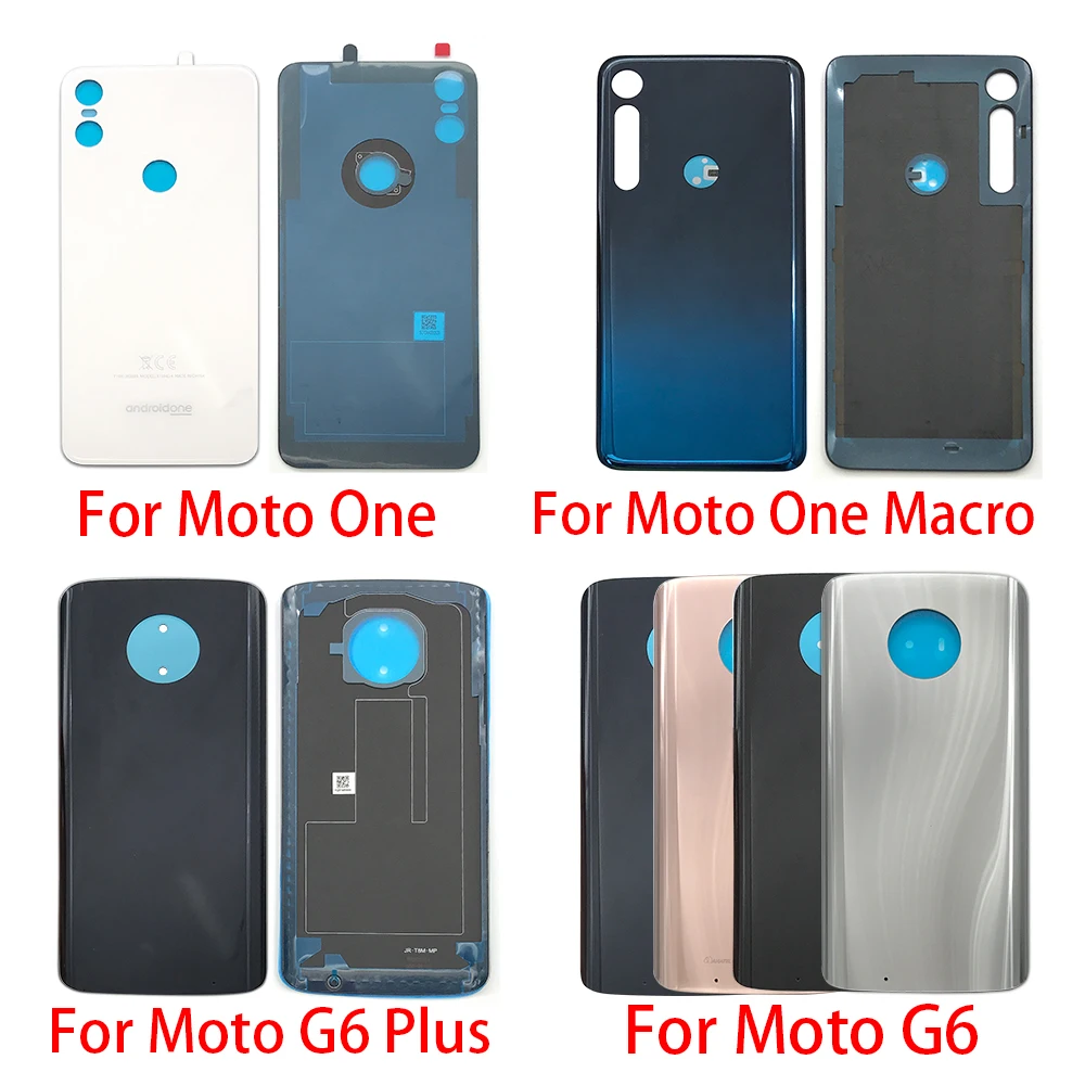 

10 PCS For Moto One Back Battery Cover Rear Door Panel Housing For Moto G6 Plus / G7 Power / One Macro Replacement Part