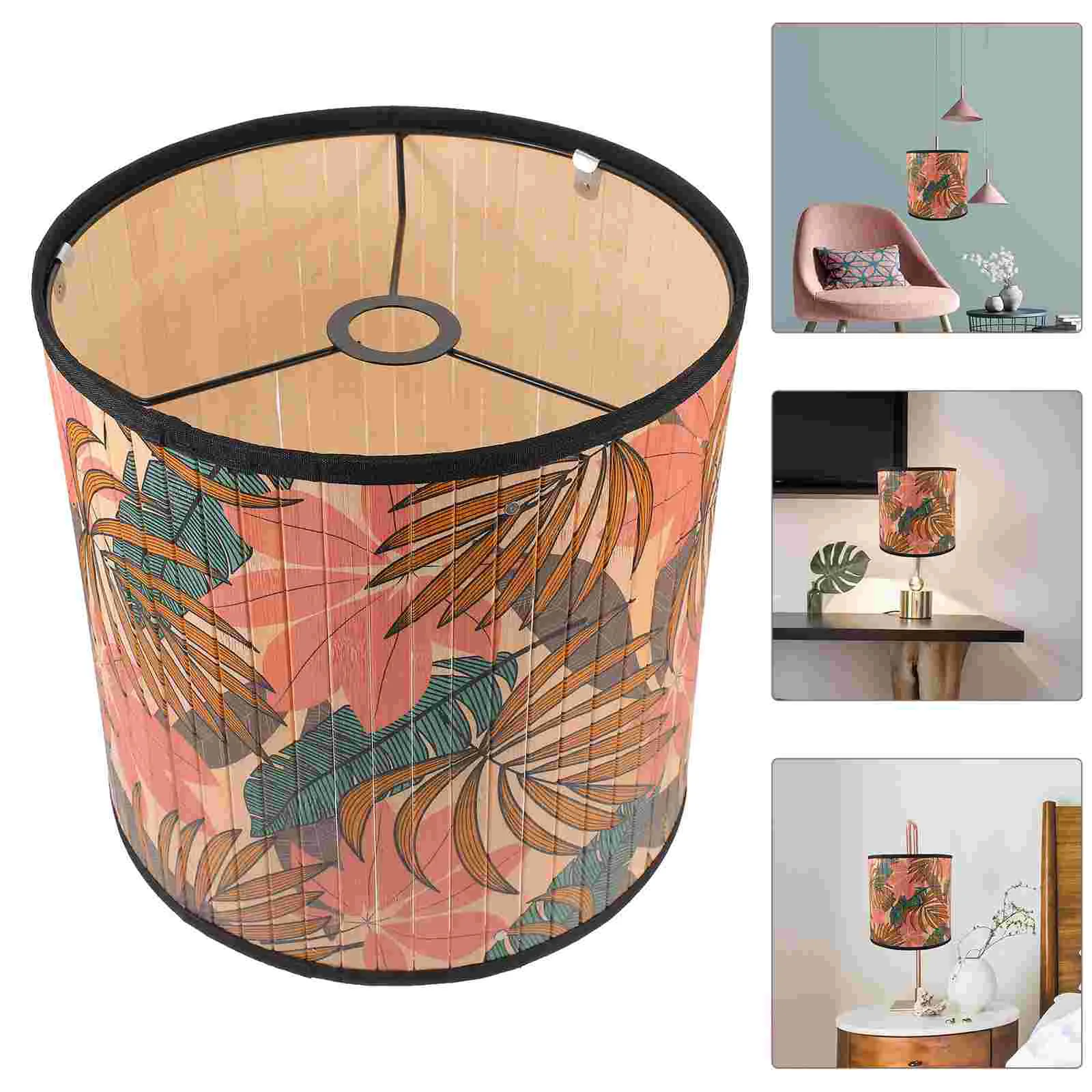 

Large Lamp Shade Pendant Lampshade Bamboo Lamp Cover Modern Lamp Cover for Bedroom Study(E27)