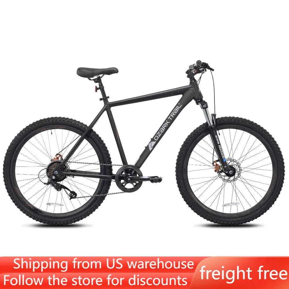 

Ozark Trail Black Mountain Bike 27.5" Vibe Mountain Bike Adult Bicycle Medium Frame Freight Free Road Cycling Sports