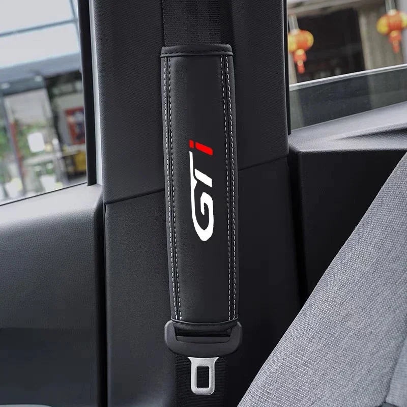 2 шт. кожаный ремень безопасности наплечника защитные накладки для Peugeot GT GTi GTLine 107