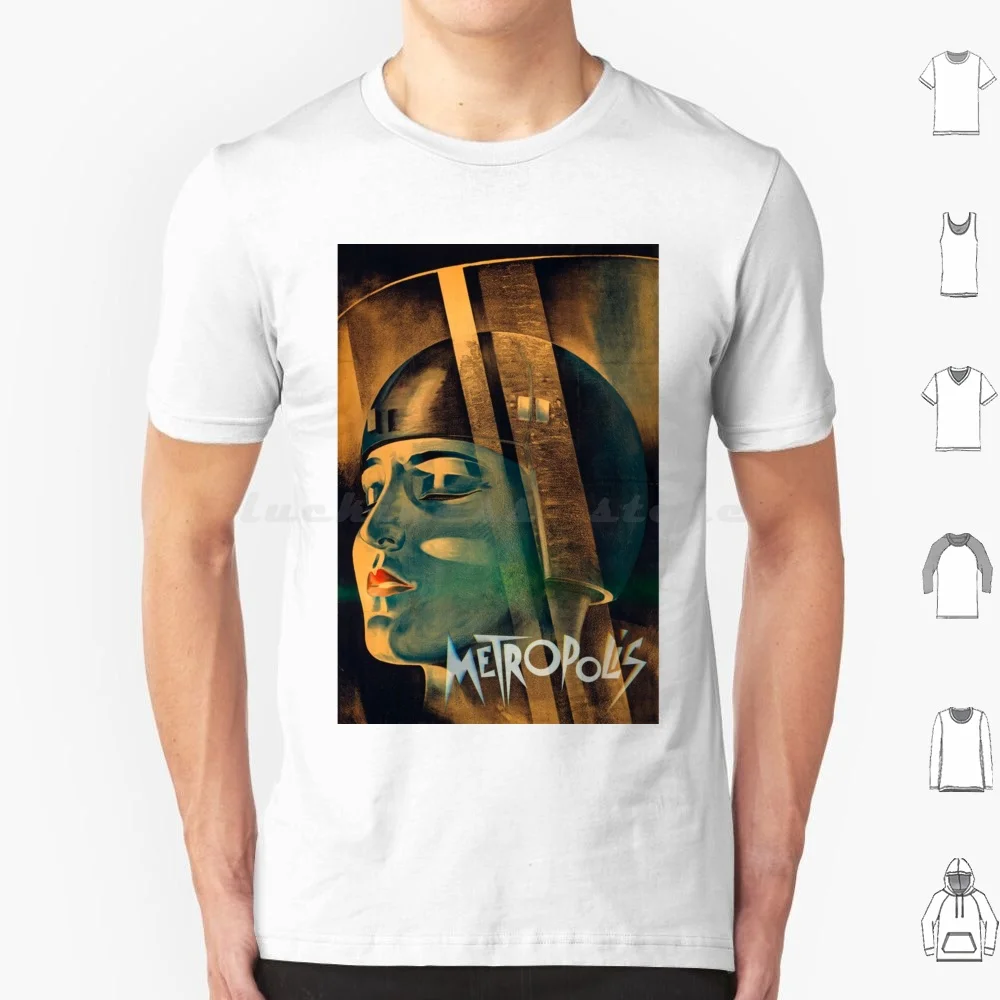 Метрополис (1927) футболка хлопок Мужчины Женщины DIY печать фильм иностранный