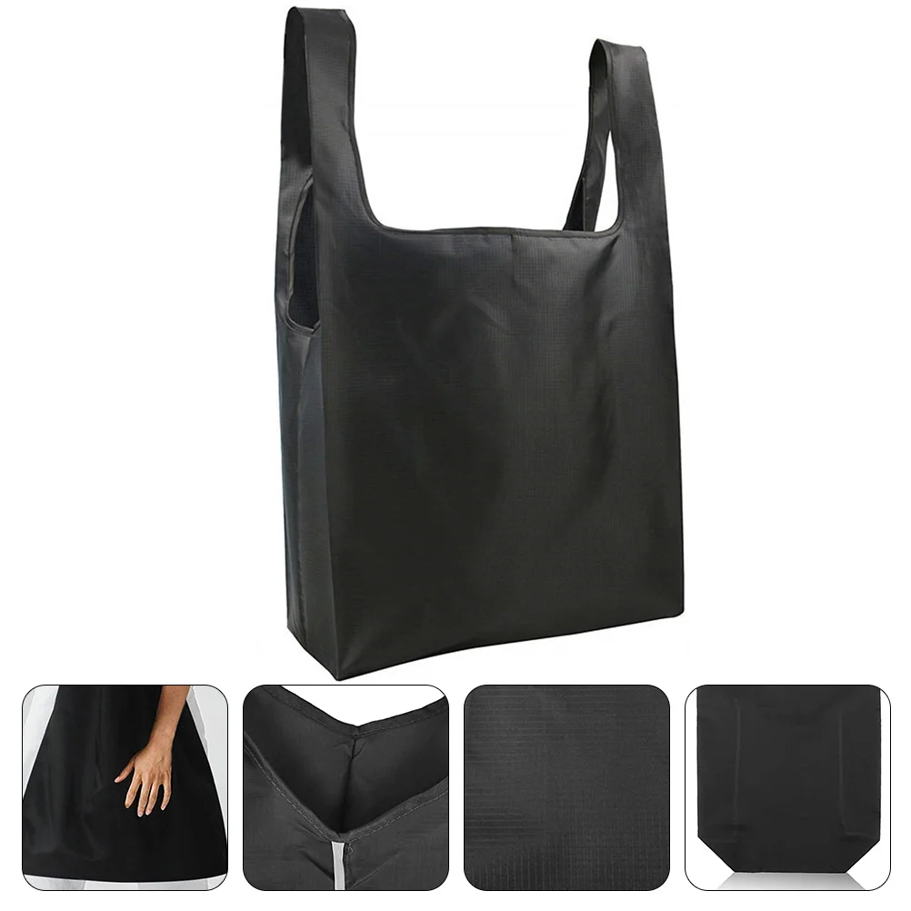 

Shopping Grocery Totereusable Washable Large Supermarket Canvas Folding Gift Fold Nylon Storage Kitchen Portable Black Foldable