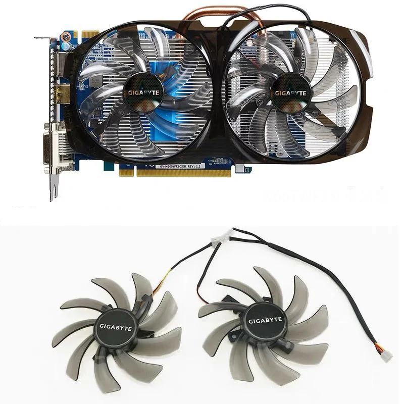 

95mm 2pin 3pin T129215SM PLD10010S12H Cooler for Gigabyte GV-N750OC GV-N75TD5 GV-N740D5OC GVN66TOC N66WF2 Graphics Card Fan
