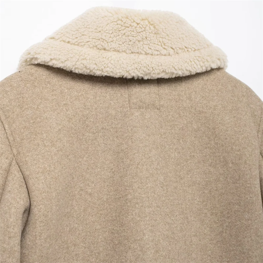 Новая осенне-зимняя модная повседневная женская одежда с лацканами шерстяная