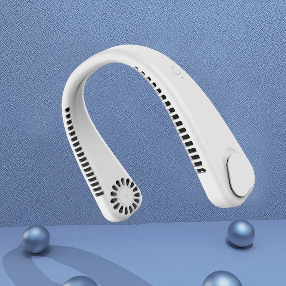 

Hanging Neck Fan Portable Cooling Fan USB Rechargeable 3 Gears Wind Speeds Adjustment Air Cooler for Outdoor Use