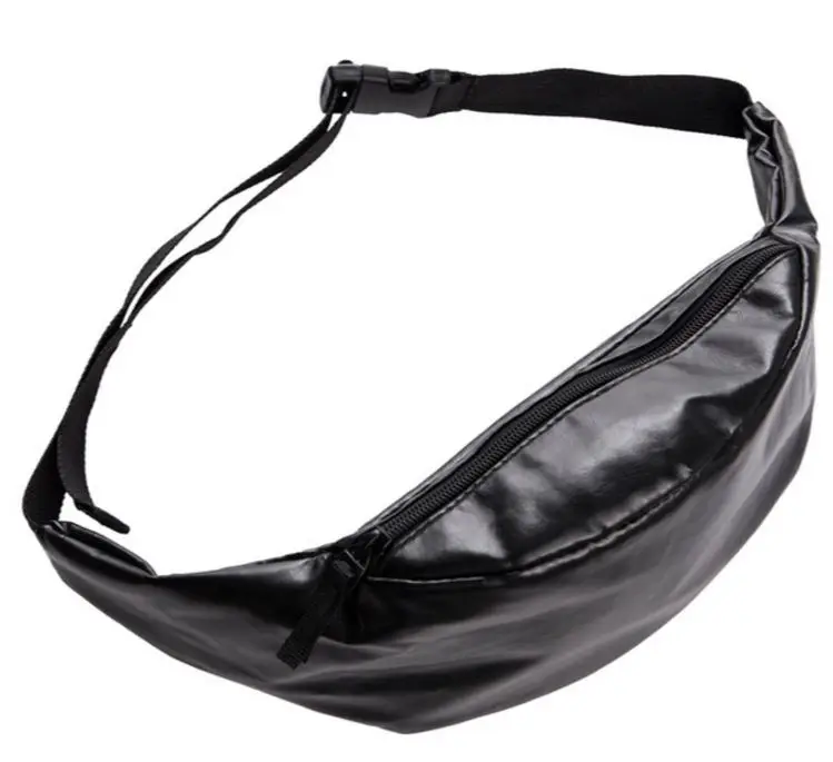 

Solid black waist bags leather belt bag 2016 Fashion New who cares molle pouch women pochete bolsa cintura pouch totes