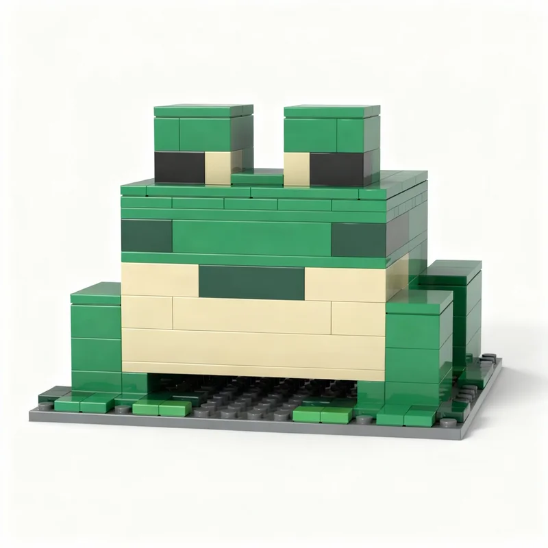 Набор строительных блоков MOC My World: Модель лягушки, 138 деталей. Конструктор, развивающая игрушка, подарок на Рождество и День рождения, для творчества и обучения. (art.: 3920dc7d500e7) - 3920dc7d500e7