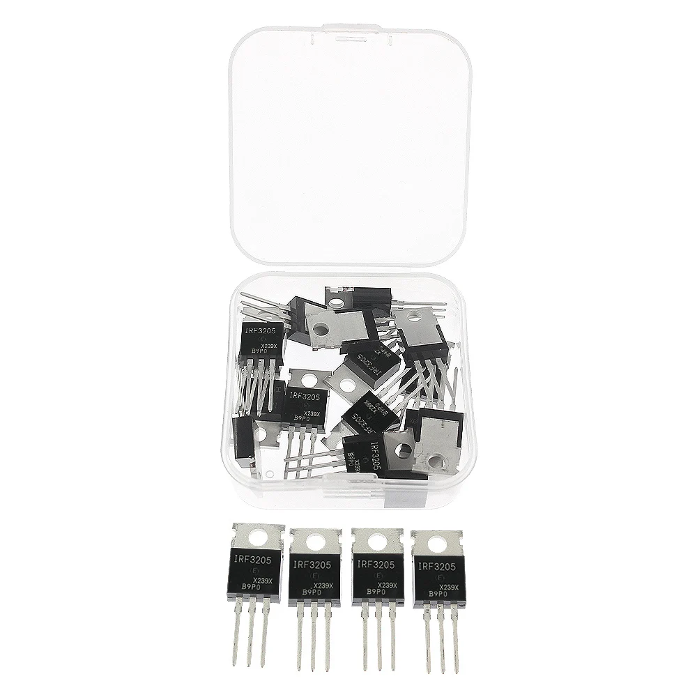 

20PCS/Box IRF3205 IRF3205PBF Transistor 55V 110A TO-220 IC Field Effect Transistors Set Original Electronics Components
