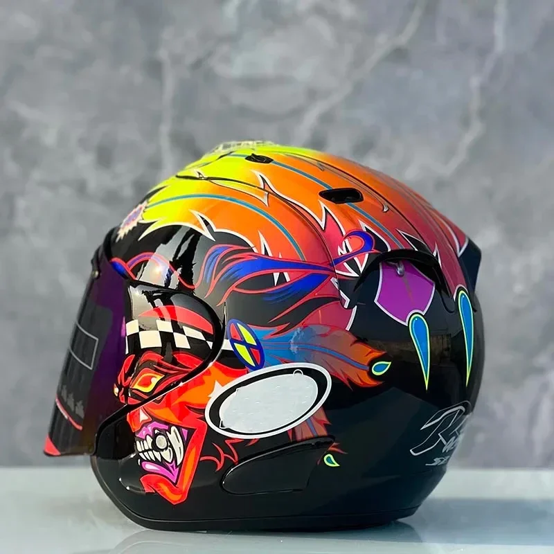 Ram3 Russell черный полушлем для мужчин и женщин мотоциклетный внедорожный летний