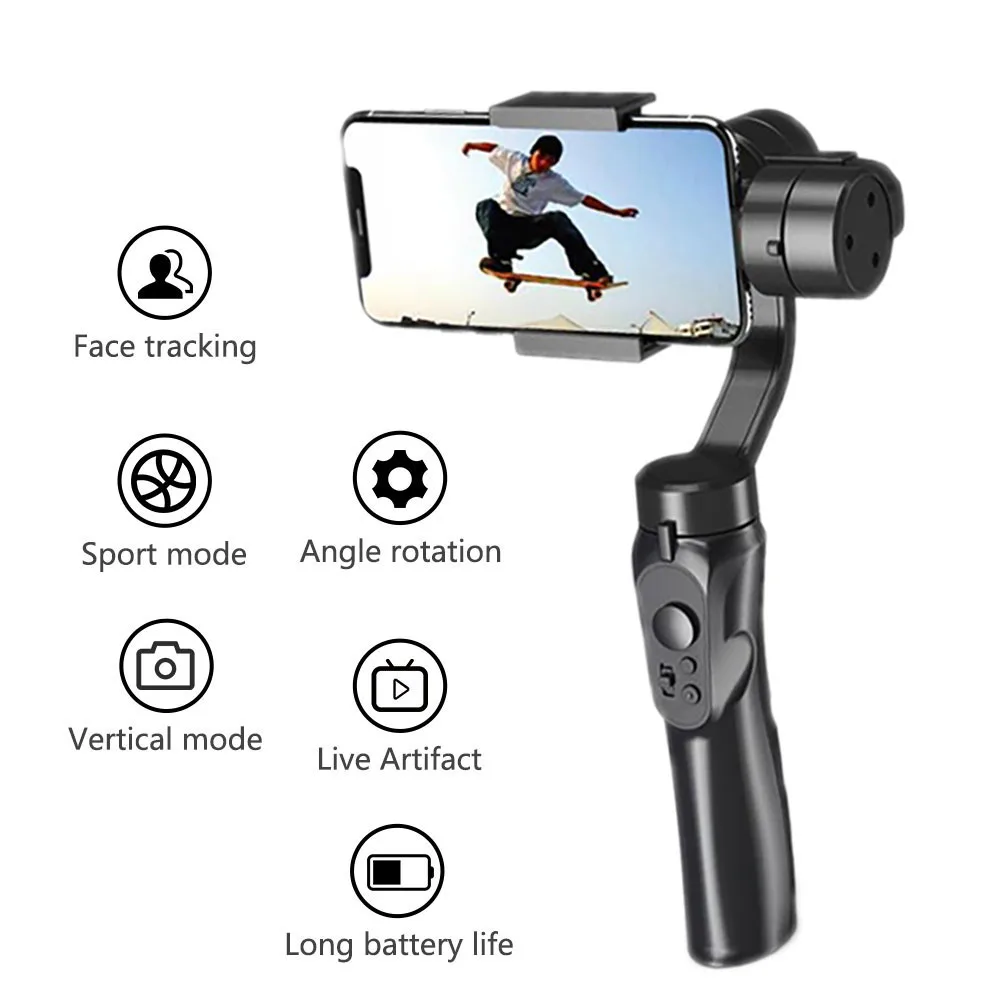 

Phones Stabilizer 3-Axis Handheld PTZ Smartphone Bluetooth Stabilizer Gimbal Gopro Camera Tripod For xiaomi Samsung IPhone 11