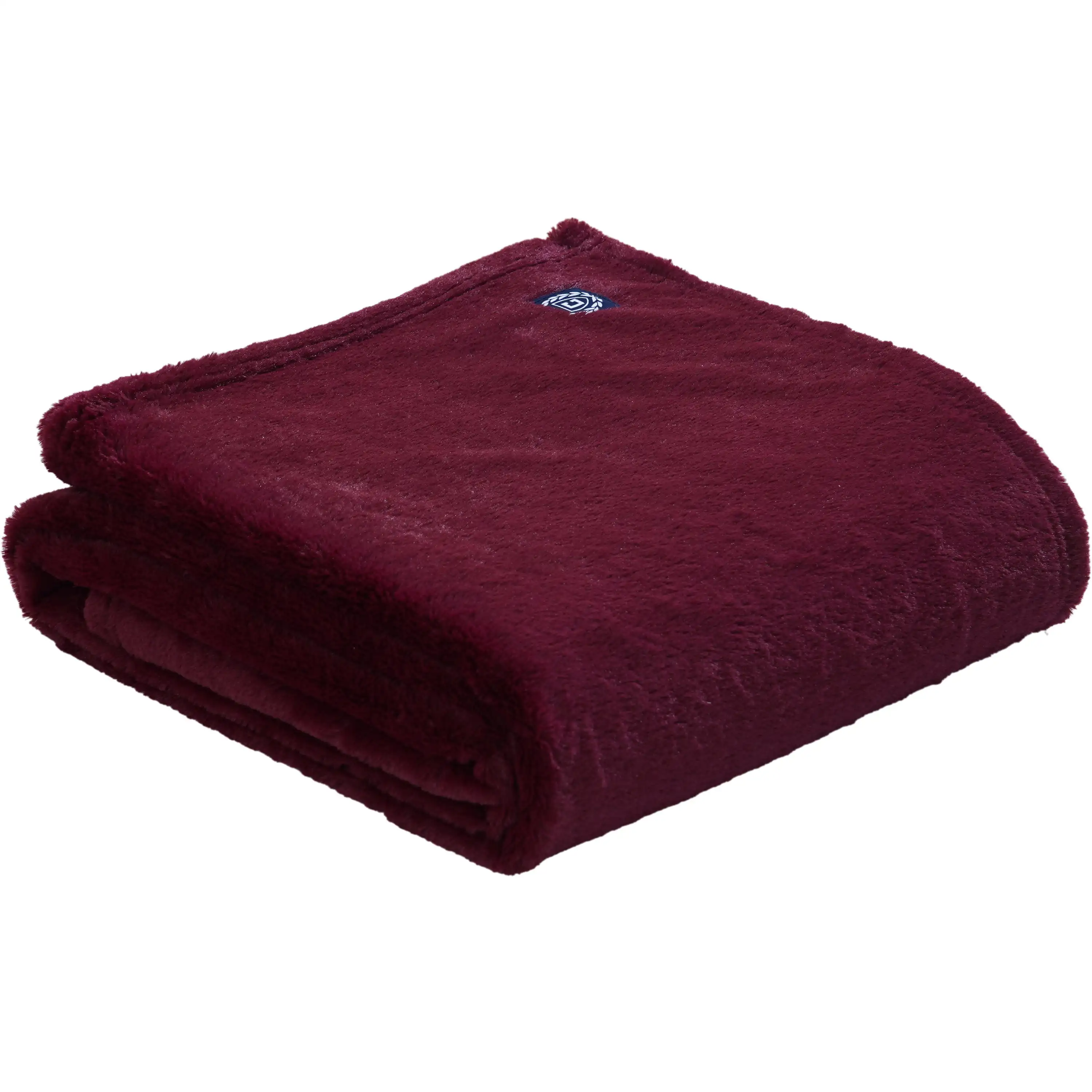 

Plush Bed Blanket with Faux Fur Reverse - Twin 60 X 90, Red
