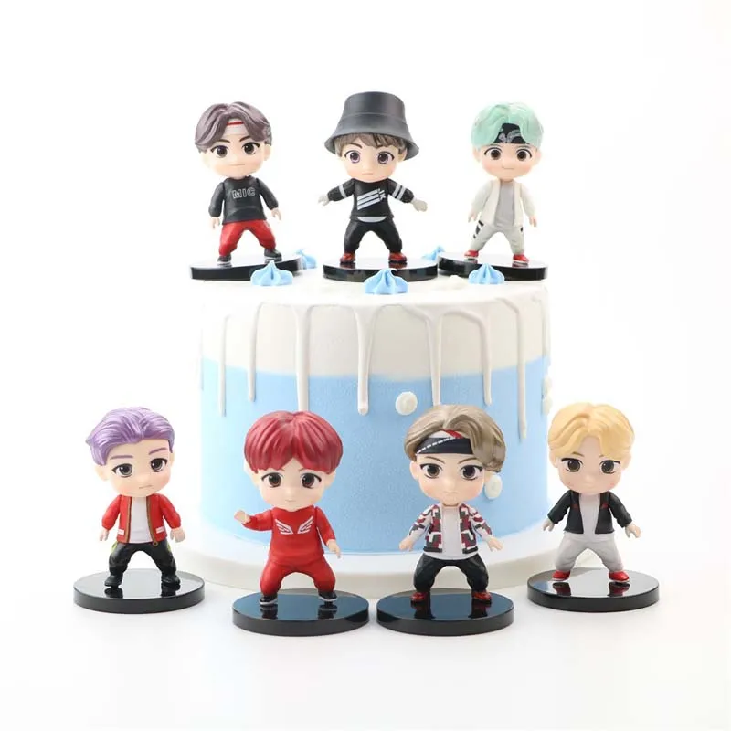 

7pcs/set Bangtan Boy Groups Doll Figure Toys Action Mini Figures Christmas Birthday Gift Toys For Children