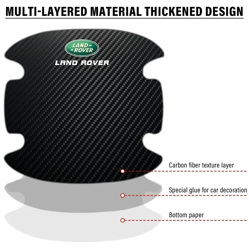 4 шт. защитная наклейка на дверную ручку автомобиля эмблема Стайлинг для Land Rover
