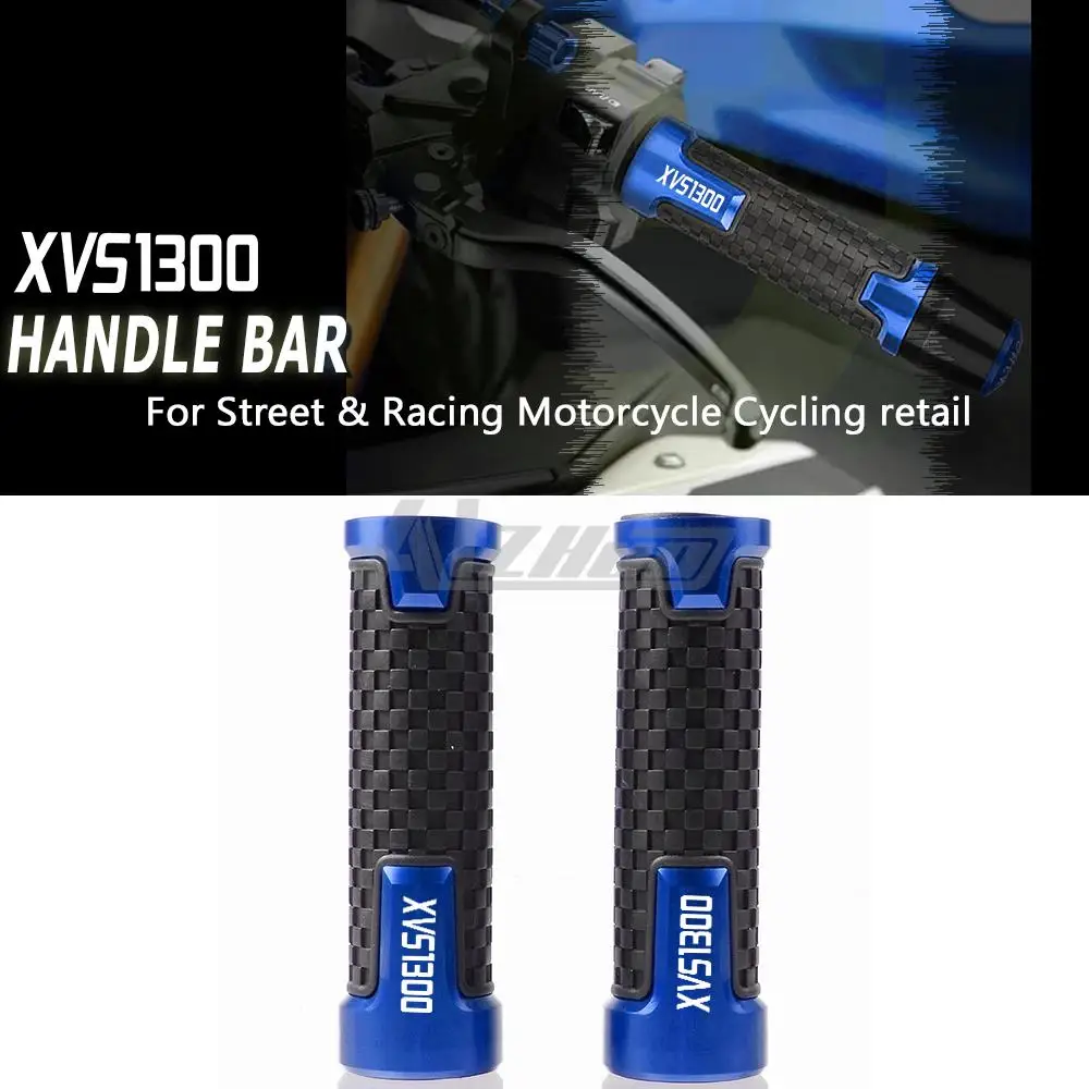 

For YAMAHA XVS 1300 STR COWL 2015 2016 2017 2018 2019+ 7/8" 22mm Rubber Motorcycle Accessories Handlebar Grips Hand Bar XVS1300